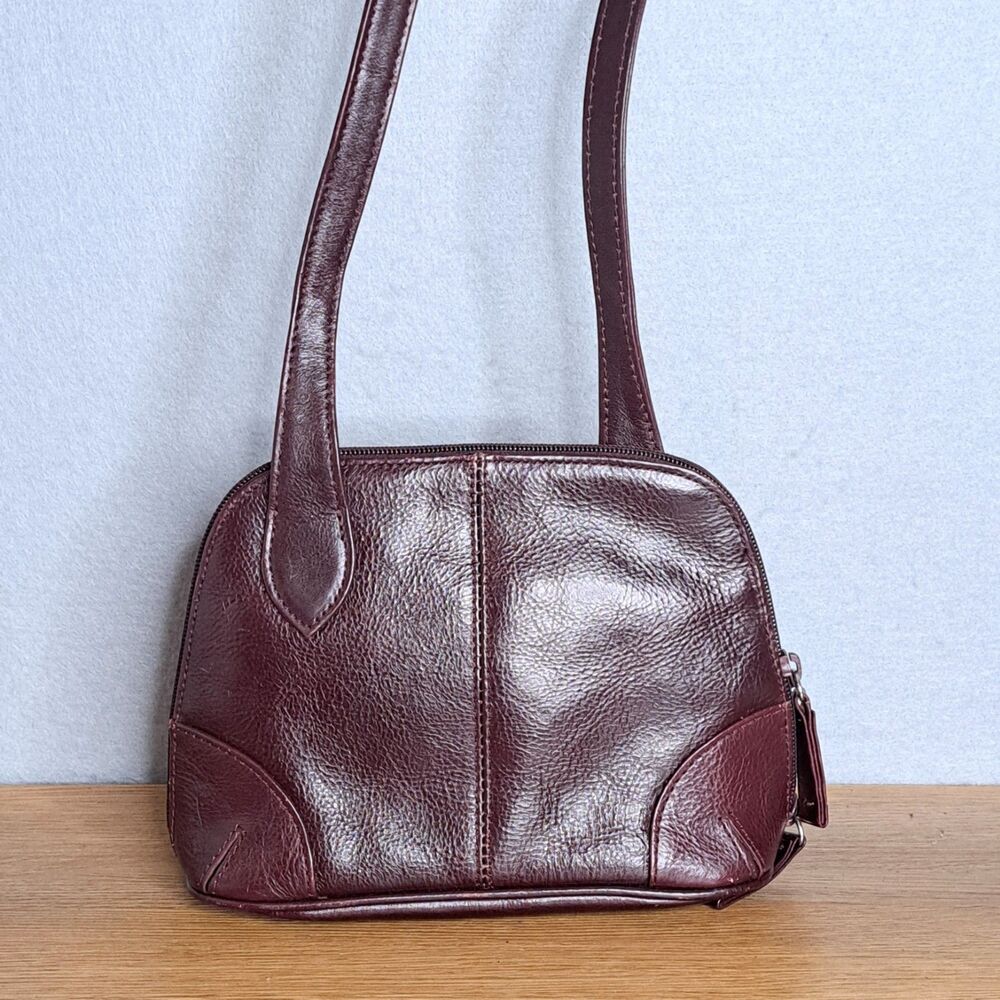 Latico Burgundy Leather Crossbody Bag - Picture 12 of 15